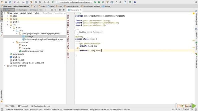 Learning Spring Boot : Creating a JPA Entity to Represent an Image | packtpub.com смотреть онлайн