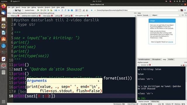 Python 2-dars. Method:append, end, sep, count смотреть онлайн