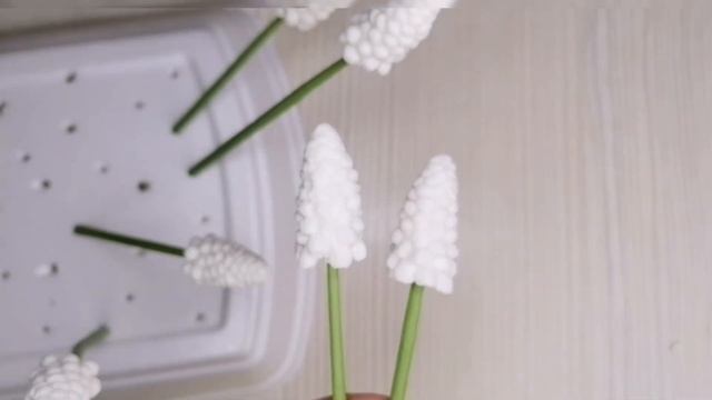 DIY Мускари из холодного фарфора. Muscari made of cold porcelain. смотреть онлайн