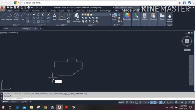 AutoCad 2d tutorial Example number 2 смотреть онлайн