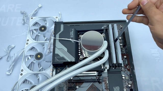 Thermalright Frozen Notte 360 White ARGB Liquid Cooler unbox install test смотреть онлайн