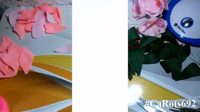CaRots: How to make camellia paper flowers - Hoa sơn trà giấy nhún смотреть онлайн