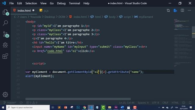 #web_coding #js #java_script #dom 8/ DOM Modifier les balises HTML getAttribute смотреть онлайн