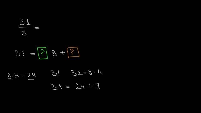 24747 Представление неправильной дроби в виде смешанного числа, простой случай смотреть онлайн