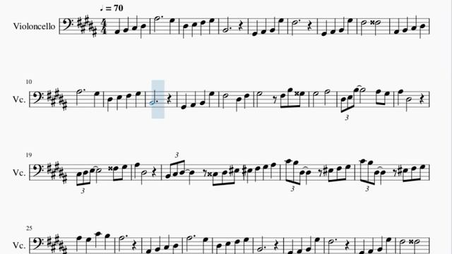 Cello Sheet Music: How to play Voice of No Return (NieR Automata) by Keiichi Okabe смотреть онлайн
