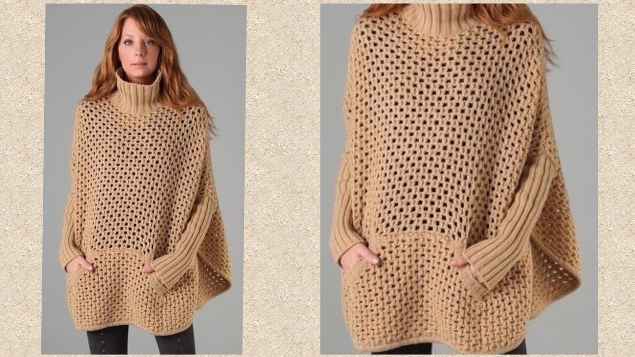 Модное, стильное, эффектное пончо - кейп на любой размер смотреть онлайн