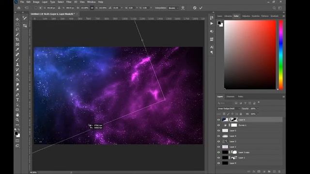 {Photoshop} space nebula art tutorial- смотреть онлайн