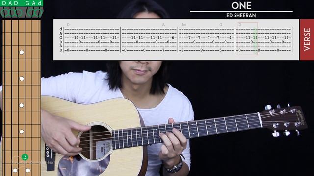 One Guitar Cover Acoustic - Ed Sheeran 🎸 |Tabs + Chords| смотреть онлайн