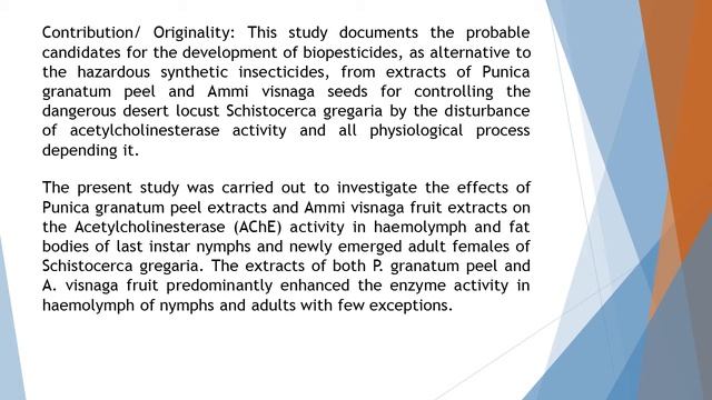 Distured Acetylcholinesterase Activity in Haemolymph and Fat Bodies of Schistocerca Gregaria Forska смотреть онлайн
