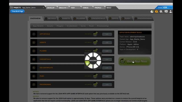 Intel XDK Legacy App Build for App Store and Adhoc Distribution смотреть онлайн