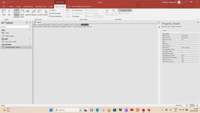 Microsoft Access Tutorial 14 | join in access | inner join | outer join | query in access | #access смотреть онлайн