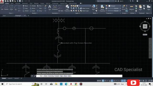 AutoCAD Single Line Diagram Drawing Tutorial for Electrical Engineers, Electronic Telecommunication смотреть онлайн