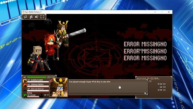 Epic Battle Fantasy 5: Glitch Boss & Capture