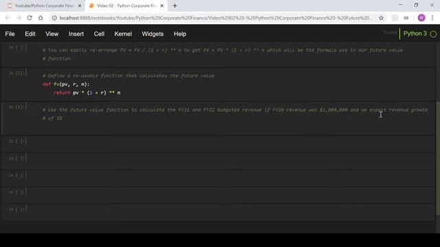 Python Corporate Finance - Future Value смотреть онлайн