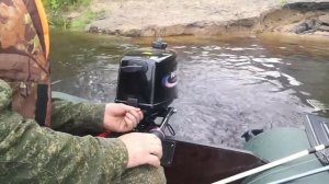 Обзор на воде Лодочный мотор PARSUN T2.6CBMS первый запуск на воде