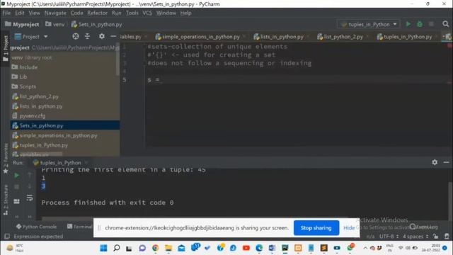 How to create set | Set operation in python using IDE смотреть онлайн