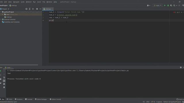 Python работа с переменными. Программирование калькулятора. смотреть онлайн