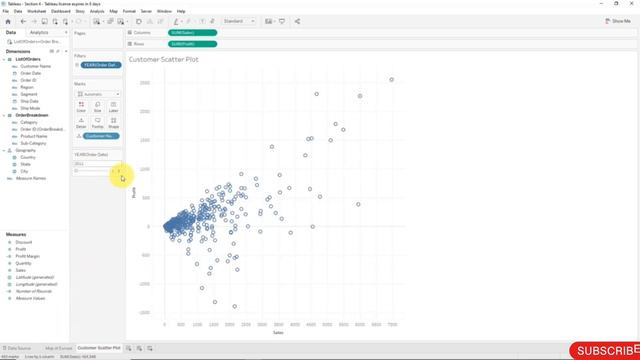 18 Tableau : Creating a Scatter Plot, Applying Filters to Multiple Worksheets смотреть онлайн