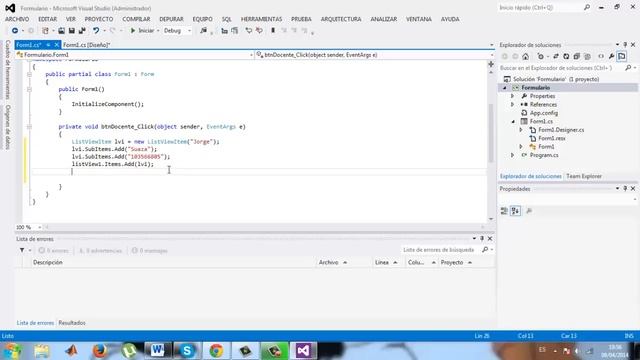 Formulario con list view C# смотреть онлайн