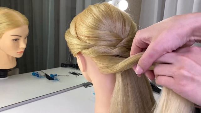 Вечерний пучок / Красивая вечерняя прическа смотреть онлайн