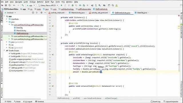 #6 Create PDF from Firebase Database android || Android Studio Firebase PDF Invoice Tutorial смотреть онлайн