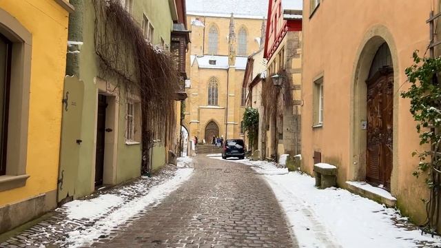 Rothenburg ob der Tauber, walking tour 4K - The most beautiful Medieval town in Germany смотреть онлайн