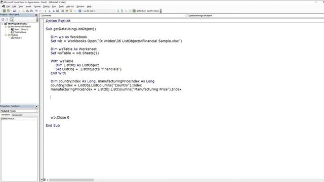 How to get data from Excel table using ListObject? смотреть онлайн