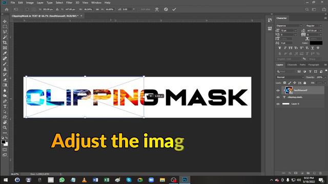 How to Create Clipping Mask in a simple Text with Photoshop CC2019 | #photoshop #photoshopcc2019 смотреть онлайн