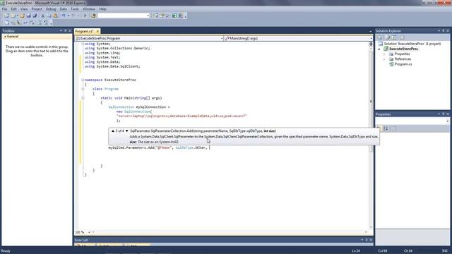 C# How to call a SQL Server stored procedure смотреть онлайн