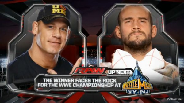 CM Punk vs John Cena - Winner faces WWE Champion on WrestleMania XXIX, RAW 25.02.2013