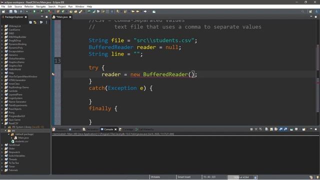 Java read CSV File ? смотреть онлайн