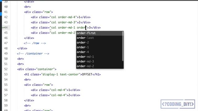 #12 Coding DIY Bootstrap4 : order offset смотреть онлайн
