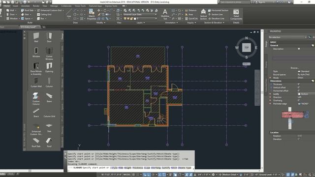 Autocad Architectural 2019 - Creating Ceiling Slab & using interference смотреть онлайн