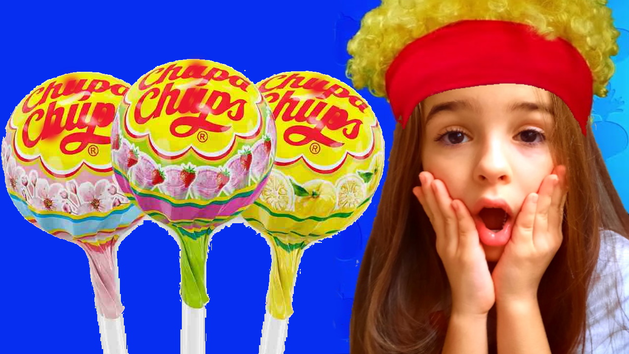 Giant Chupa Chups Lollipops Candy Funny Story for kids смотреть онлайн