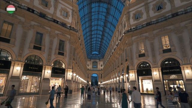 【1Min Trip】Beautiful shopping mall. Galleria Vittorio Emanuele II【4K】 смотреть онлайн