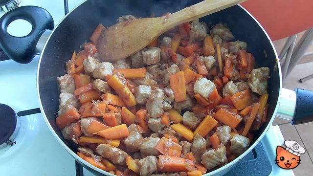 Мясо с овощами в томатной подливке смотреть онлайн