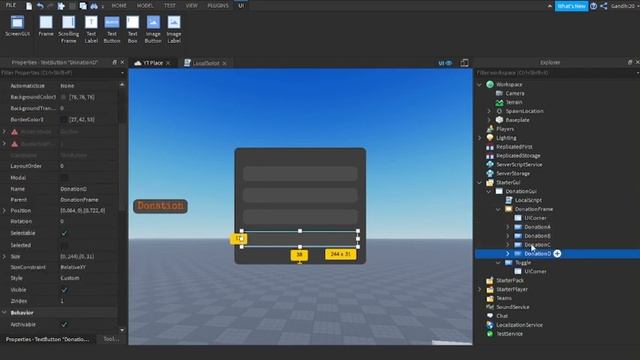 ROBLOX STUDIO | How to make a Donation Gui! смотреть онлайн