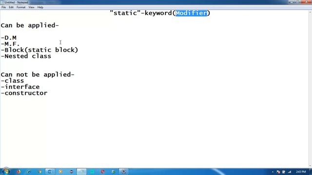 Static Keyword In Java | Static Data Member | Static Block | Java In Hindi/URDU-51 смотреть онлайн