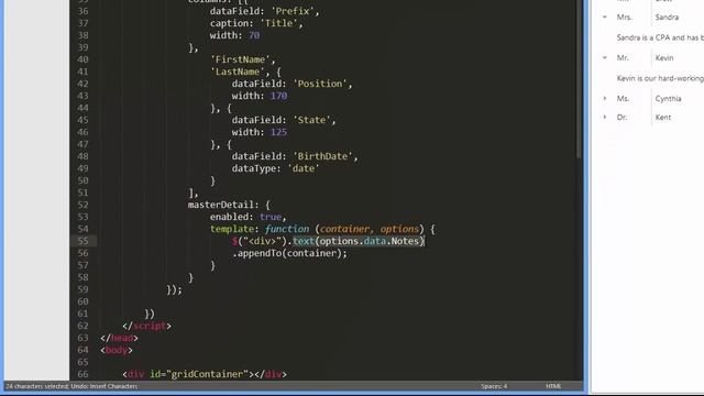 DevExpress DevExtreme HTML5 Data Grid: Master-Detail смотреть онлайн