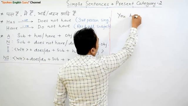 Has/Have - Does/Do not have | Simple Sentence Present Category 2 | Basic English Grammar смотреть онлайн