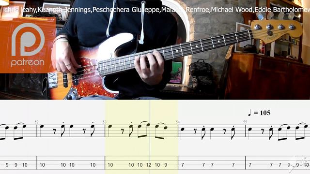 Black - Wonderful Life BASS COVER + PLAY ALONG TAB + SCORE смотреть онлайн