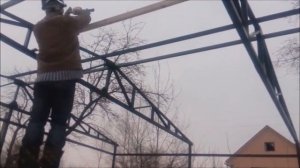 Гараж из металла своими руками 5 (каркасный гараж)
