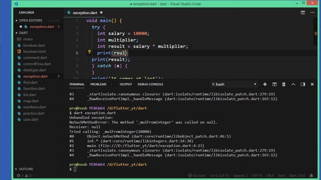 ২.১৭: Errors ও Exceptions কি এবং কীভাবে তা Handle করা যায় - ডার্ট (Dart) প্রোগ্রামিং ল্যাংগুয়েজ смотреть онлайн