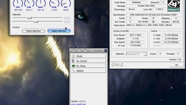 Overclocking with Clockgen to 3GHz! (Athlon 64 X2 5000+ Already OC to 2.8GHz) смотреть онлайн