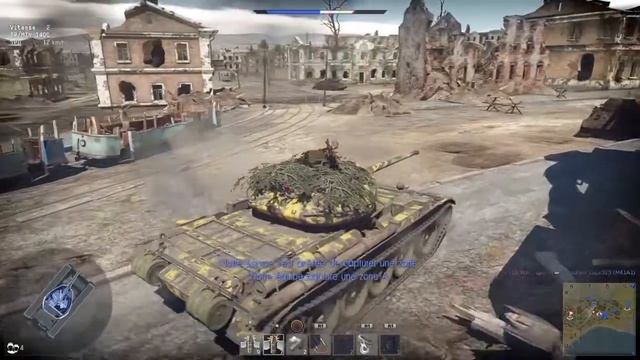 WAR THUNDER tanks : T54/1947 en combat urbain! MODE REALISTIC BATTLE. смотреть онлайн
