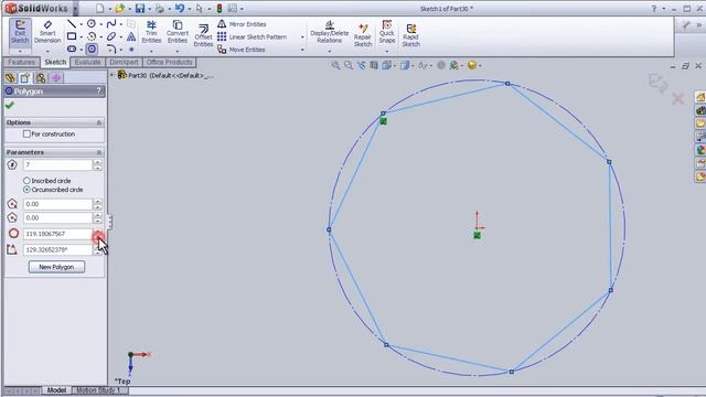 7- SolidWorks Sketch Tutorial: Polygon смотреть онлайн