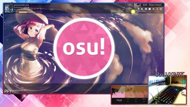 Играем Osu! 3960пп стараюсь апнуть 4к смотреть онлайн