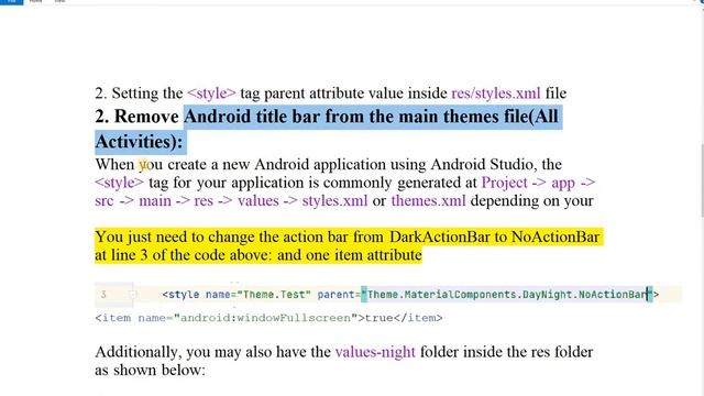How To Remove Title, Action/Status Bar From Specific/All Activities In Android Studio Kotlin [2022] смотреть онлайн