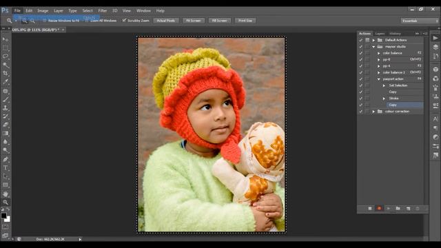 how to create passport size photo action in photoshop (One click) | Create a action In Easy Way смотреть онлайн