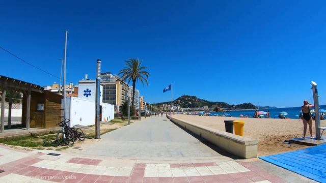 Blanes (s'Abanell) Beach, Costa Brava, Catalonia - ?? Spain [4K HDR] Walking Tour смотреть онлайн